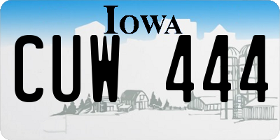 IA license plate CUW444