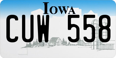 IA license plate CUW558
