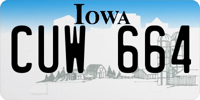 IA license plate CUW664