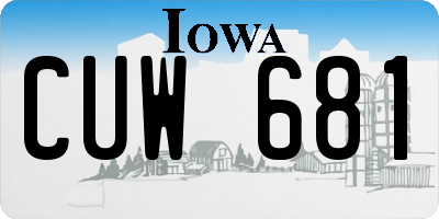 IA license plate CUW681