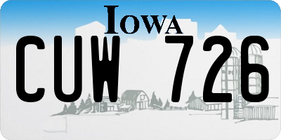 IA license plate CUW726