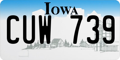 IA license plate CUW739