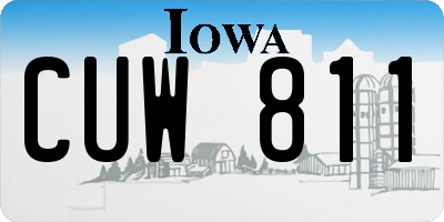 IA license plate CUW811