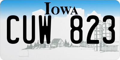 IA license plate CUW823