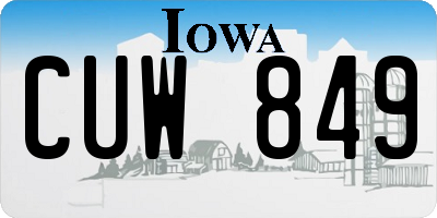 IA license plate CUW849