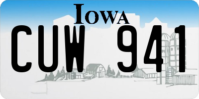 IA license plate CUW941