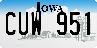IA license plate CUW951