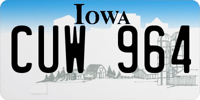 IA license plate CUW964