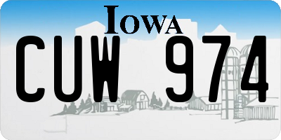 IA license plate CUW974