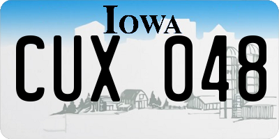 IA license plate CUX048