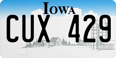 IA license plate CUX429