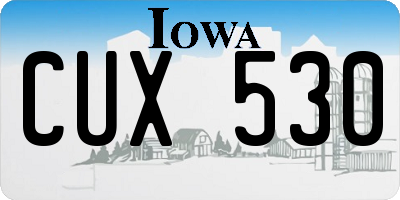 IA license plate CUX530