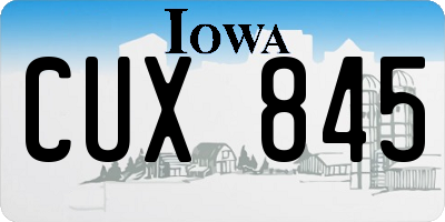 IA license plate CUX845