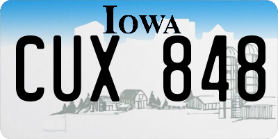 IA license plate CUX848