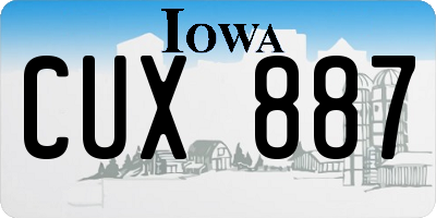 IA license plate CUX887