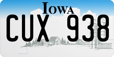 IA license plate CUX938