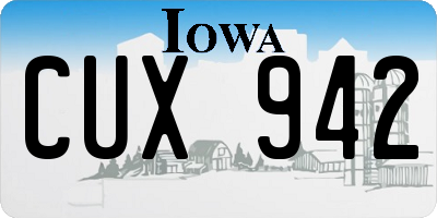 IA license plate CUX942