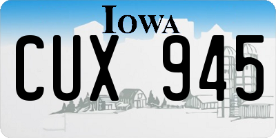 IA license plate CUX945
