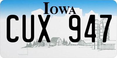 IA license plate CUX947
