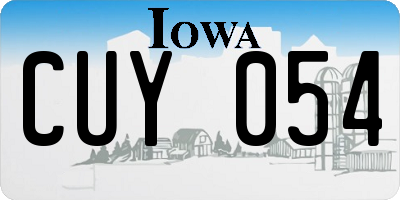 IA license plate CUY054