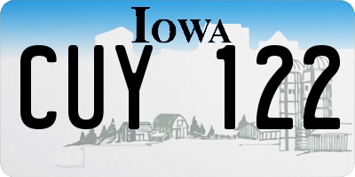 IA license plate CUY122