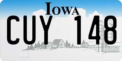 IA license plate CUY148
