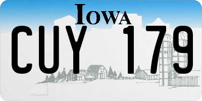 IA license plate CUY179