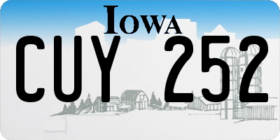 IA license plate CUY252