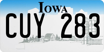 IA license plate CUY283