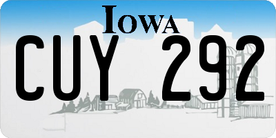 IA license plate CUY292