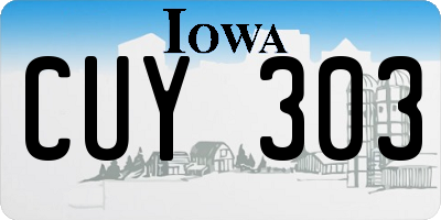 IA license plate CUY303