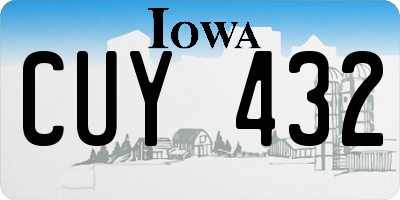 IA license plate CUY432