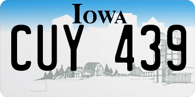 IA license plate CUY439