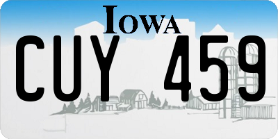 IA license plate CUY459