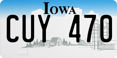 IA license plate CUY470
