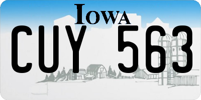 IA license plate CUY563