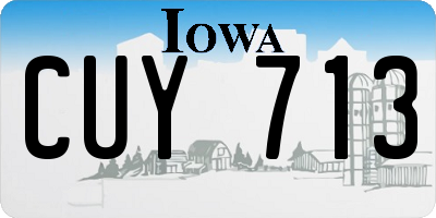 IA license plate CUY713