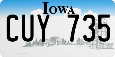 IA license plate CUY735