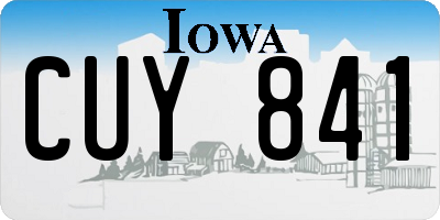 IA license plate CUY841