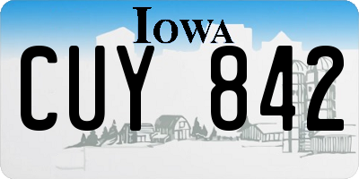 IA license plate CUY842