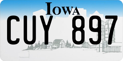 IA license plate CUY897