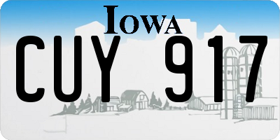 IA license plate CUY917