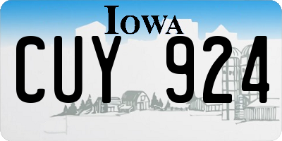 IA license plate CUY924