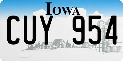 IA license plate CUY954