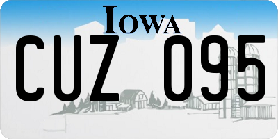 IA license plate CUZ095