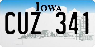 IA license plate CUZ341