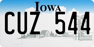 IA license plate CUZ544