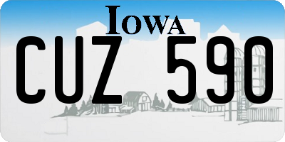 IA license plate CUZ590