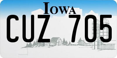 IA license plate CUZ705