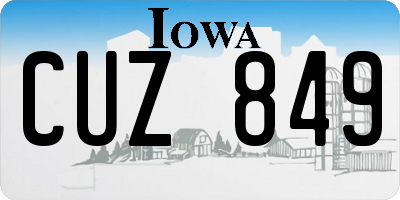 IA license plate CUZ849